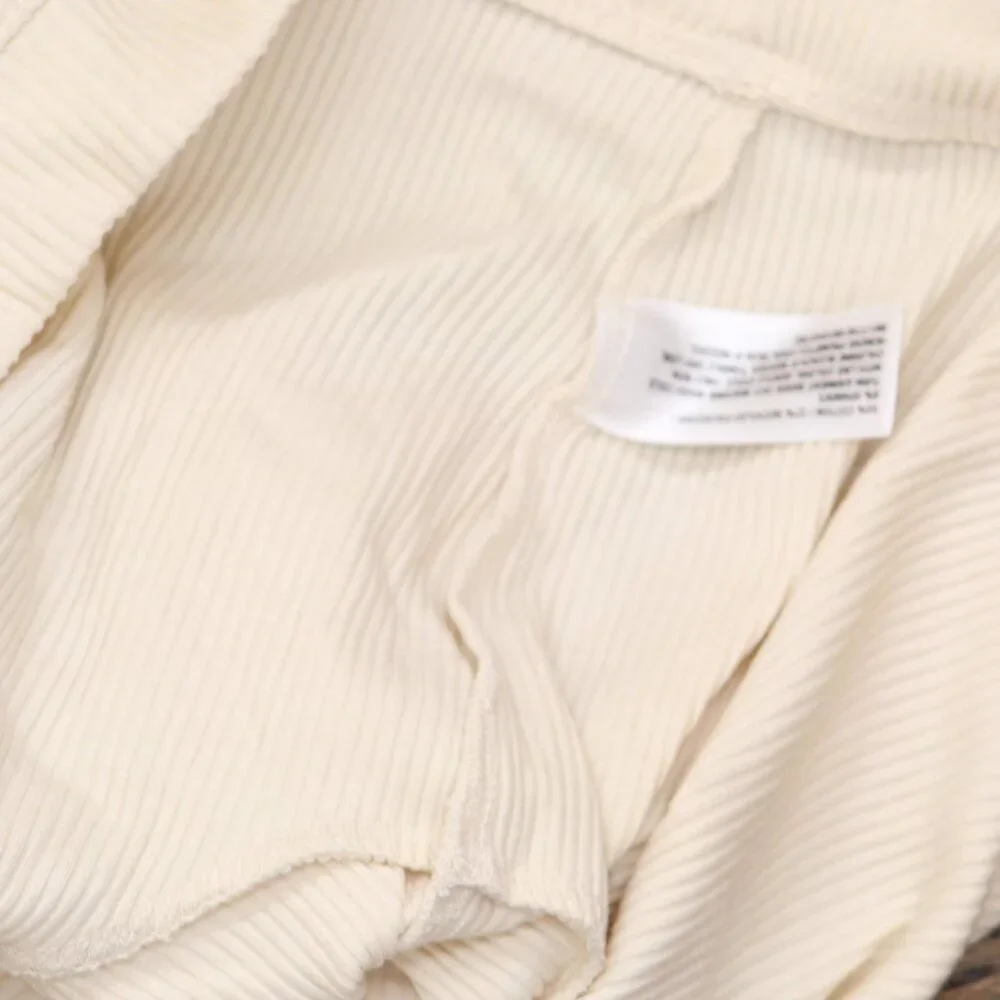 NEW Isabel Maternity By Ingrid & Isabel Maternity Ribbed Top Cream Off White L